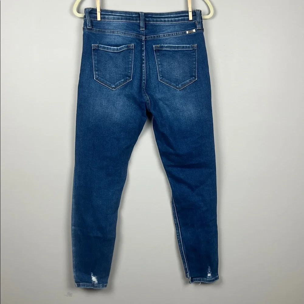 Kancan Dark Blue Distressed Ankle Jeans SZ 9/28‎